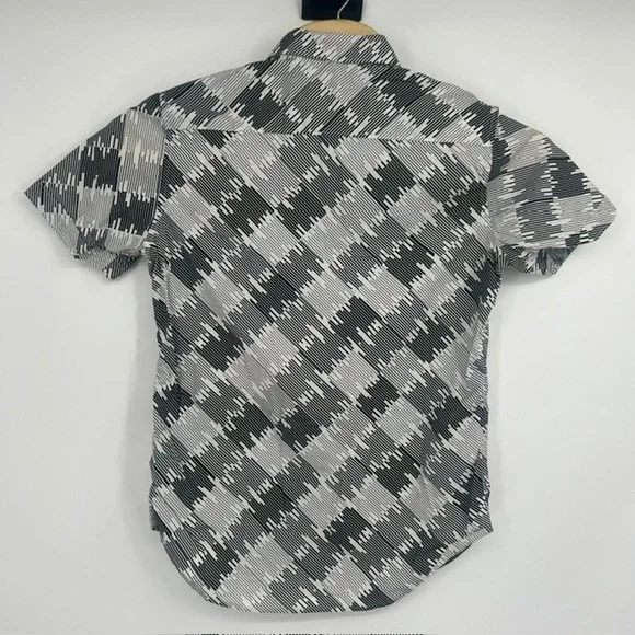 Robert Graham Mens Geometric Optical Illusion Short Sleeve Button Down Shirt S - Picture 2 of 7